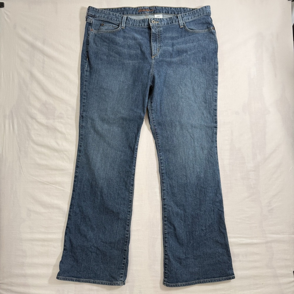 Eddie Bauer Women's Jeans‎ Size 18 Light Wash Classic Fit Stretch Denim